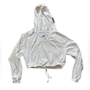 Hollister Cropped V-Neck Hoodie, Size Small